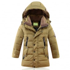 Hooded sherpa-lined parka